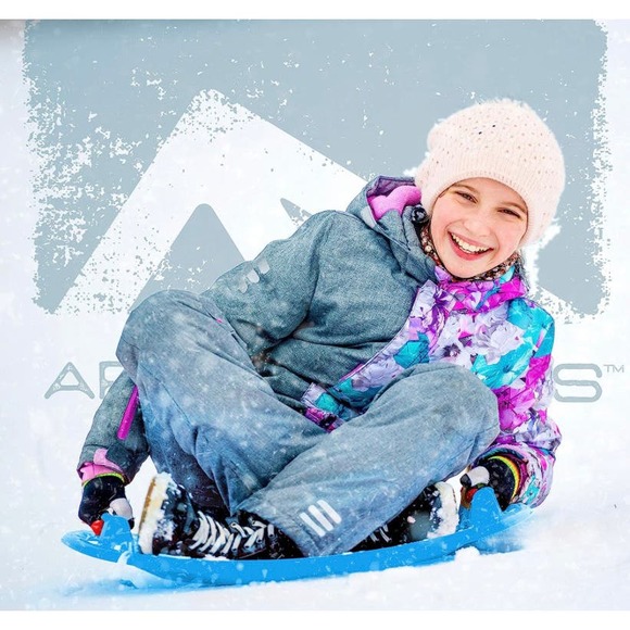 Franklin Sports Kids Toboggan Sled Arctic Trails Snow Saucer Winter Fun MSRP $44 - Picture 1 of 6